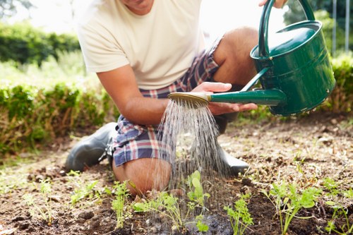 Depot composting and chipping area for garden waste
